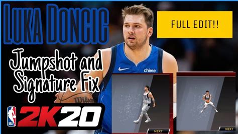 Luka Doncic Jumpshot And Signature Fix Full Edit Nba 2k20 Mobile