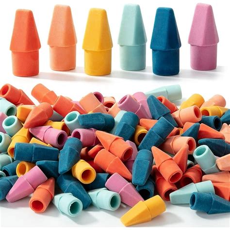 Mr. Pen- Pencil Erasers Toppers, 120 Pack, Vintage Colors, Erasers for ...