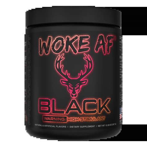 Woke Af Black High Stimulant Pre Workout Bucked Up