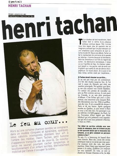 Henri Tachan Allain Leprest Loïc Lantoine