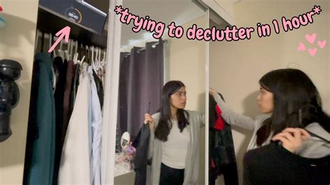 Vlog Trying To Declutter In 1 Hour Setting Up My Closet YouTube