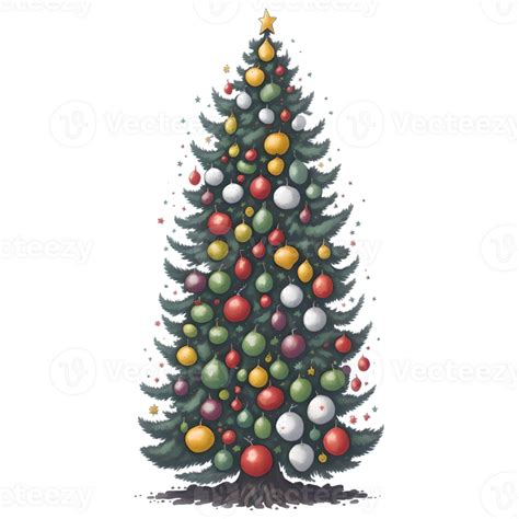 Watercolor Christmas Tree Png Design Generative Ai 27248569 Png