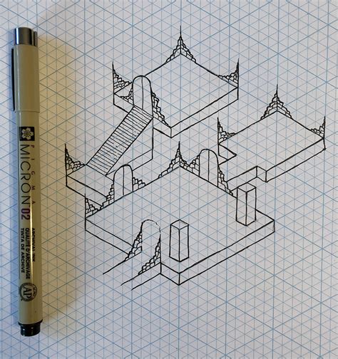 Tutorial How To Draw An Isometric Dungeon Map Paths Peculiar