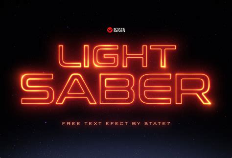 Light Saber Photoshop Text Effect