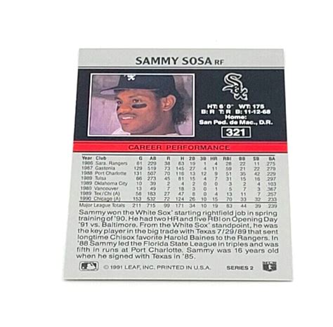 Leaf Baseball Sammy Sosa Chicago White Sox Ebay