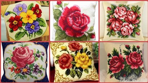 Amazing And Stylish Cross Stitch Custion Cover Designs Collections 2024 Charsutikerhai Youtube