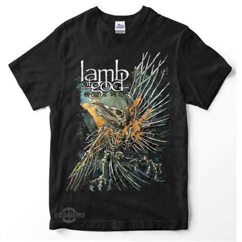 Lamb Of God 5 OMENS Premium Tshirt Lamb Of God Kaos Band Log Metalcore