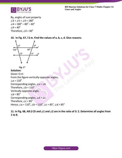 Rd Sharma Solutions For Class Maths Chapter Lines And Angles