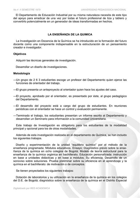 Pdf La Ense Anza De La Quimica