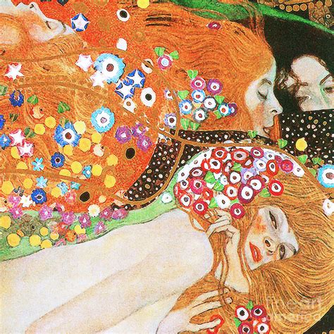 Remastered Art Water Serpents Ii By Gustav Klimt Square V