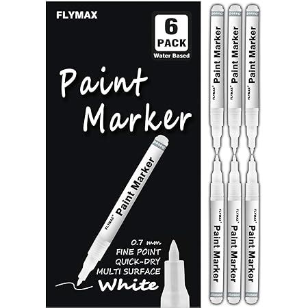 Jeffniub Feutre Acrylique Blanc Marqueur Acrylique Pointe Fine