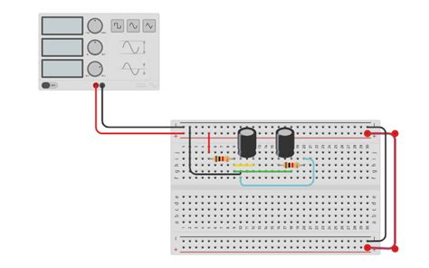 Circuit Design Filtro Passa Banda Tinkercad