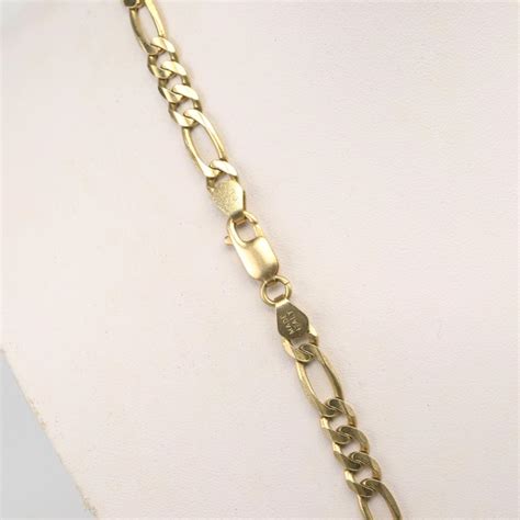 Kt Gold Figaro Chain Necklace Property Room