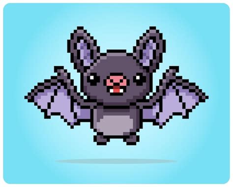 Premium Vector 8 Bit Pixel Of Bat Pixel Animals For Game Assets In