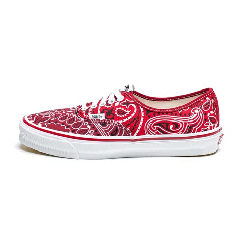 Vans Vault X Bedwin And The Heartbreakers Og Authentic Lx Bandana Red And Sneakerbox