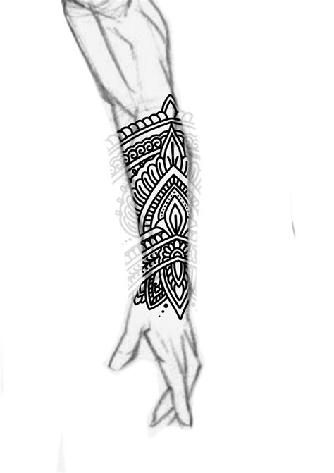 Blackwork Forearm Sleeve Mandala Ornamental Bold Lines Tattoo Design Follow Me On My Blog To