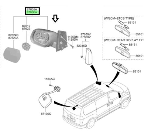 Espejo Exterior Derecho Original Hyundai H1 Tq 2007 2020 Cuotas Sin