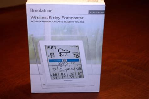 Brookstone Wireless 5 Day Weather Forecaster Accuweather Ambient For