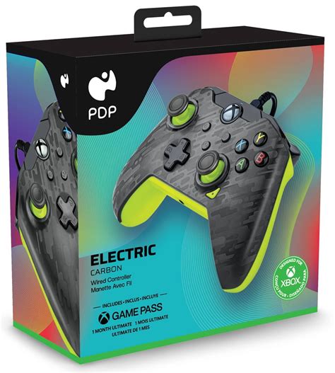 Pdp Cmgy Xbox Series X Wired Controller Electric Carbon Wootware