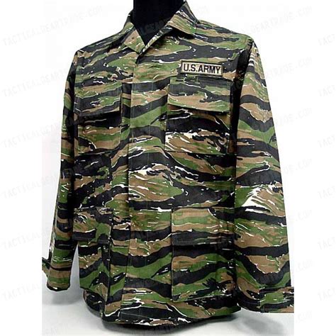 Us Army Tiger Stripe Camo Bdu Uniform Set Shirt Pants For