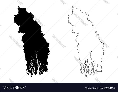 Khulna division map Royalty Free Vector Image - VectorStock