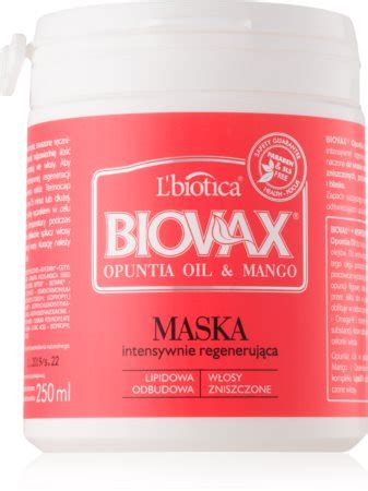 Lbiotica Biovax Opuntia Oil Mango Regenerating Mask For Damaged Hair