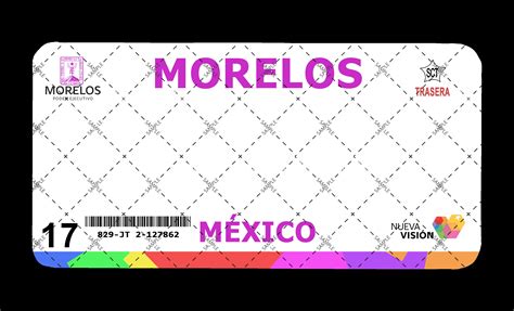 License Plate Morelos V1 Png File Only Etsy