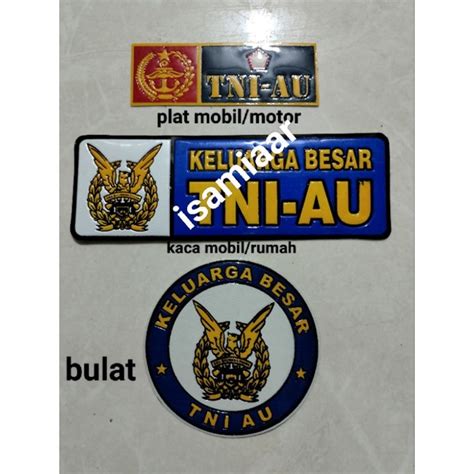 Jual STIKER PLAT MOBIL MOTOR TNI AU Shopee Indonesia