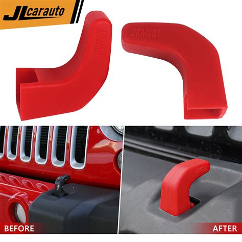 2p Red Bumper Tow Hook Covers Upgrade For Jeep Wrangler Jkjl Gladiator 07 23 Ebay