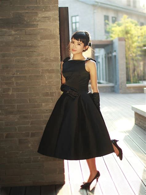 Lbd Little Black Dress 50s 60s Rockabilly Audrey Hepburn Elegant Party Prom Vintage Retro