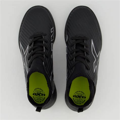 Chuteira Oxn Fusion Grip Neo Futsal Juvenil Preta Futfanatics