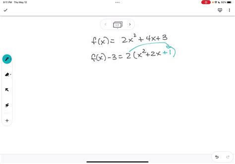 Solved A Quadratic Function F Is Given F X 2x2 4x 3 A