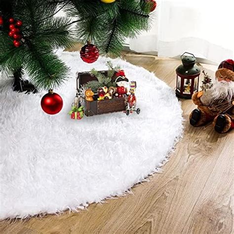 Guo Ying Jupe De Sapin De No L Blanc Peluche Neige D Corations D Arbre