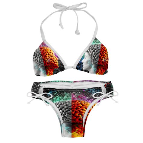 Mathematical Engineering Stylish Bikini Set With Detachable Sponge