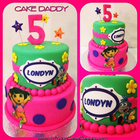 Dora The Explorer birthday cake. | Custom cakes, Cake, Cake designs