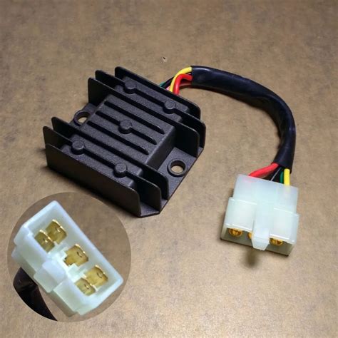 Free Shipping 5wires Female Socketconnect 12v Cg 125cc Motorcycle Voltage Regulator Rectifier