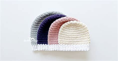 Ribbed Brim Crochet Beanie - Crochet Pattern Bonanza