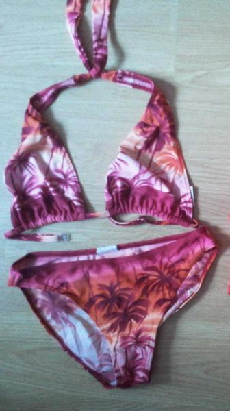 Triangel Bikini Mit Palmen Muster Kleiderkorb De