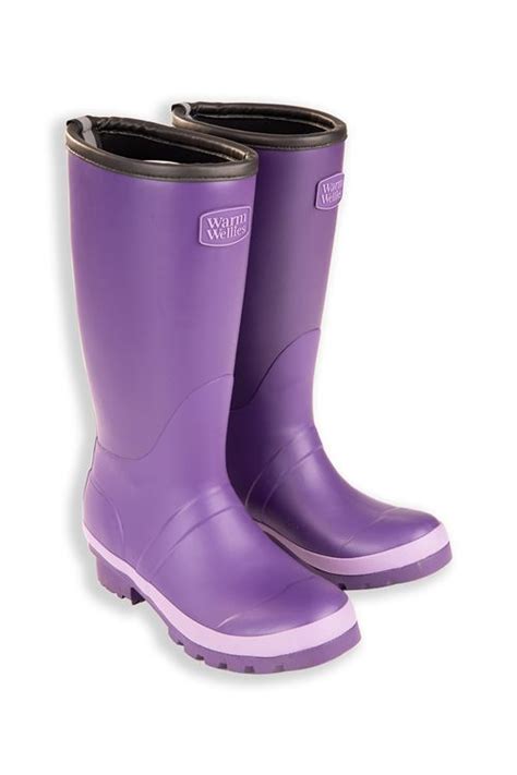 Purple Junior Warm Wellies The Warm Welly Company