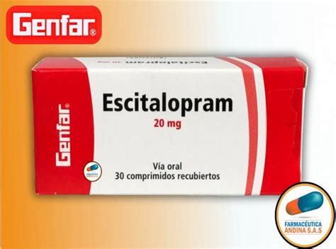 Escitalopram 20 Mg Caja X 30 Tabletas Genfar