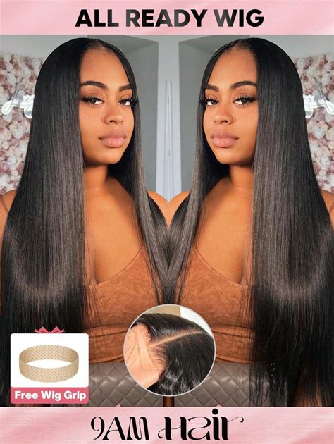 Peruca de Fechamento Glueless 9x6 Flexível Pronta Cabelo Humano