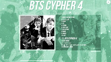 Bts Cypher Pt Instrumental W Bg Vocals Youtube