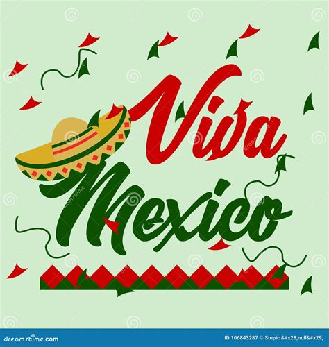 Viva Mexico Illustration Vector Art Logo Template And Illustration