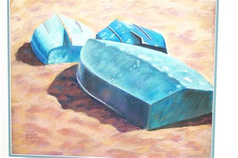 Chris Bender Pastel Blue Boats