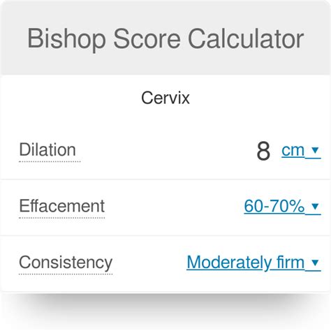 Bishop Score Table