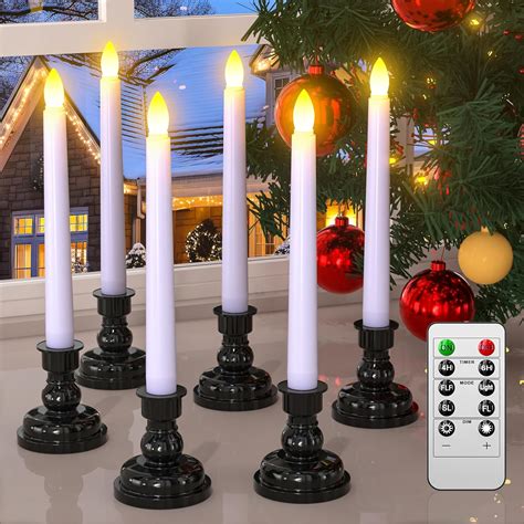 Amazon PChero LED Taper Candles With Remote Timers 6 Pack