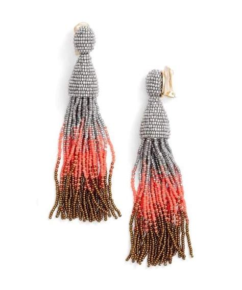 Oscar De La Renta Oscar De La Renta Ombre Long Tassel Clip