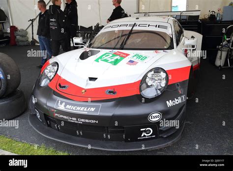 Porsche 911 RSR racing car at the Festival of Speed 2022 at Goodwood ...