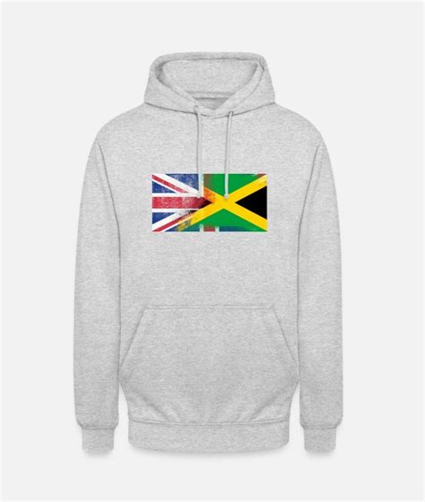 British Jamaican Half Jamaica Half Uk Flag Unisex Hoodie Spreadshirt