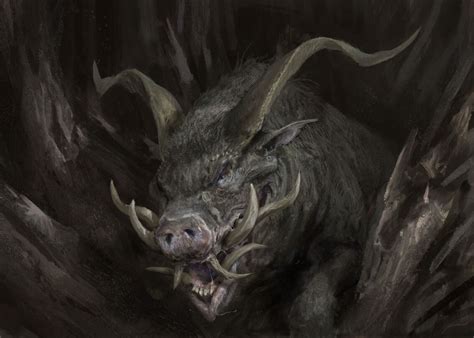 Horned Wild Boar Antonio J Manzanedo On Artstation At